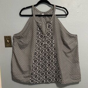Old Navy XXL black & white tank blouse